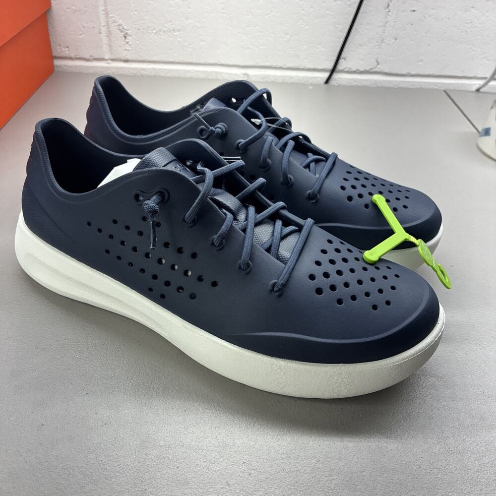Crocs Shoes Men’s Size 10 Inmotion Pacer Sneaker Navy Blue White 210831-462 NIB